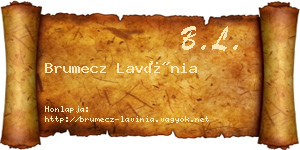 Brumecz Lavínia névjegykártya